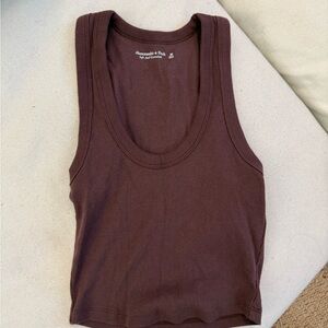 Abercrombie & Fitch Chocolate Crop Tank Top